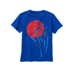 MIX N MATCH BLUE w/ BASKETBALL S/S TEE 5 6 7 8 NWT