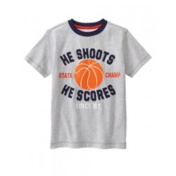 EVERYDAY ALLSTAR BASKETBALL He Shoots He Scores S/S TEE 5 6 7 8 10 NWT