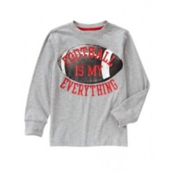 FUN AT HEART Football is My Everything L/S TEE 4 5 6 7 8 10 NWT