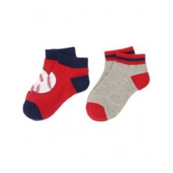 HOME RUN KID GRAY N RED BASEBALL ACTIVE 2-pair OF BOYS SOCKS S L NWT