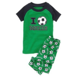 SLEEPWEAR  LOVE SOCCER  2pc PAJAMAS 6 12 18 24 2T 3 4 5 6 7 8 10 12 NWT