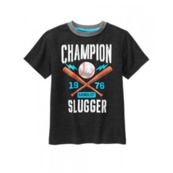 HOP N ROLL GRAY BASEBALL Champion Slugger S/S TEE 4 5 6 7 NWT