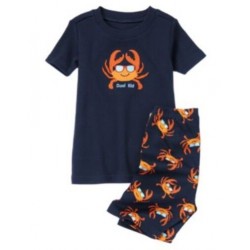 SLEEPWEAR COOL CRAB 2pc PAJAMAS GYMMIES 6 12 18 24 2T 3 6 10 12 NWT