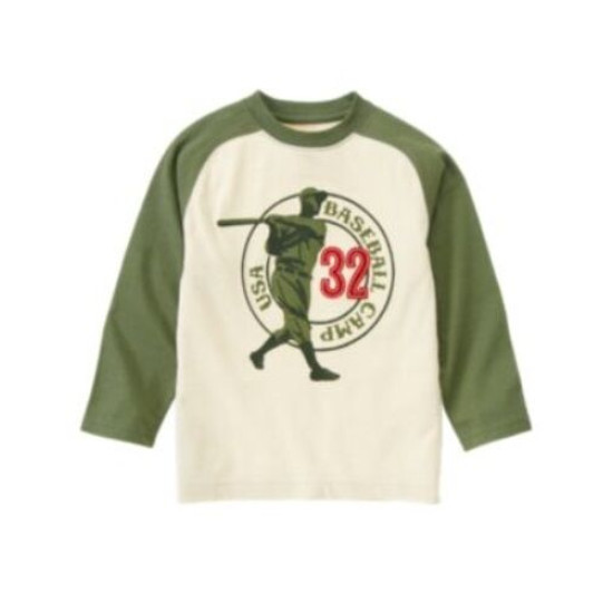 BASEBALL CHAMP KHAKI Baseball Champ L/S TEE 3 4 5 6 7 8 10 12 NWT