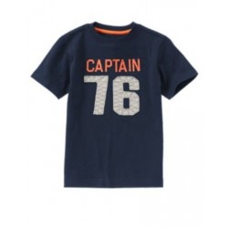 STRAIGHT A ATHLETES NAVY w/ CAPTAIN #76 S/S TEE 4 5 6 7 8 10 NWT