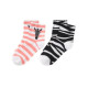 ANIMAL PARTY ZEBRA N SKIN 2-pair OF GIRLS SOCKS S M L NWT