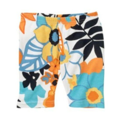 TROPICAL BLOOM MULTI COLOR FLORAL BIKE SHORTS 3 4 5 6 7 8 9 NWT