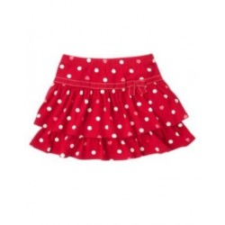 VALENTINES DAY RED w/ POLKA DOTS TIERED KNIT SKORT 3 4 5 6 7 8 9 10 12