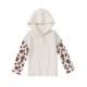 ALPINE SWEETIE IVORY w/ FLOWER SLEEVE HOODED TOP 3 4 5 6 8 9 10 12 NWT