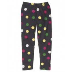 MERRY & BRIGHT DARK GRAY w/ COLOR DOTS LEGGINGS 3 4 6 NWT