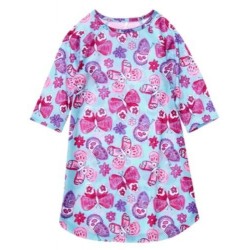 SLEEPWEAR AQUA w/ BUTTERFLIES N FLOWERS NIGHTGOWN 2 3 4 5 6 7 8 10 12