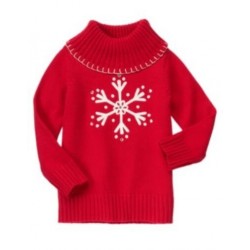 WINTER CHEER RED GEM STUDDED SNOWFLAKE SWEATER 3 4 5 6 7 8 10 12