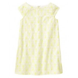 BUTTERFLY FIELDS WHITE N YELLOW EYELET DRESS 5 NWT