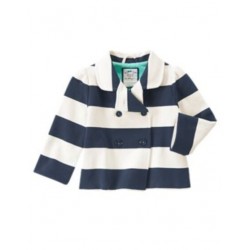 CAPE COD CUTIE NAVY & WHITE STRIPE JACKET 6 12 24 2T 3T 4T 5T NWT