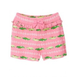 STRAWBERRY SWEETHEART GATOR N FLOWER STRIPE KNIT SHORTS 6 12 4T 5T