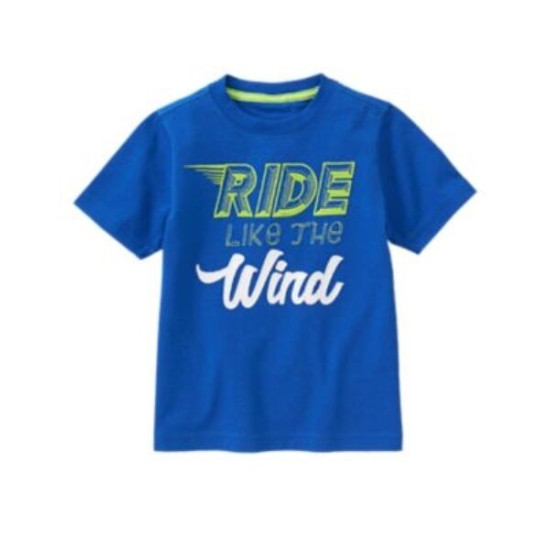 AUTO CREW  BLUE Ride Like The Wind TEE 6 12 18 24 2T 3T NWT