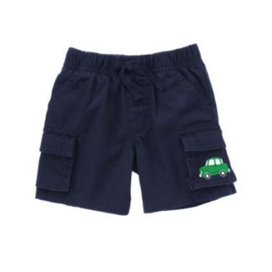 AUTO BABY NAVY CAR CARGO SHORTS 0 3 6 12 18 24 NWT 