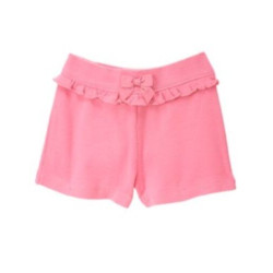 STRAWBERRY SWEETHEART PINK RUFFLE BASIC KNIT SHORTS 18 24 NWT