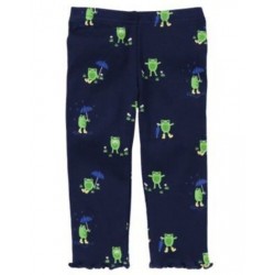 FLOWER SHOWERS NAVY FROG IN THE RAIN LEGGING 3 6 12 18 24 2T 3T 4T NWT