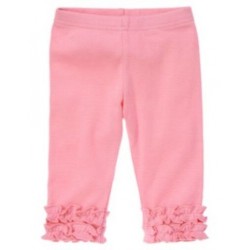 BIRTHDAY SHOP PINK RUFFLE HEM LEGGINGS 3 6 12 18 24 2T 3T 4T 5T NWT