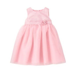 SPRING CELEBRATIONS PINK ROSETTE DRESS 3 6 12 18 24 2T 3T 4T 5T NWT