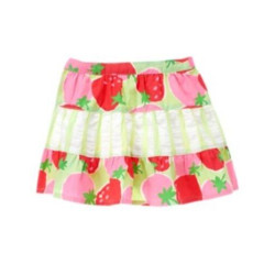 STRAWBERRY SWEETHEART STRAWBERRY N STRIPE SKIRT 3 6 12 3T 5T NWT