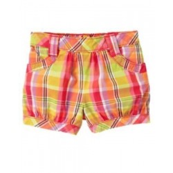 PRETTY POSIES PLAID WOVEN SHORTS 18 24 2T 4T NWT