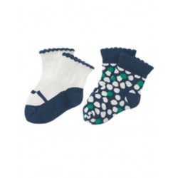 WE HAVE ARRIVED NAVY BALLET N DOT 2-PAIR OF GIRLS SOCK 6 12 18 24 NWT