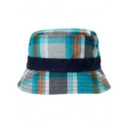 SURF WAGON BLUE PLAID BUCKET HAT 6 12 24 2T 3T 4T 5T NWT