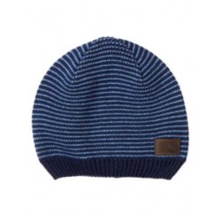 SUNNY SPORTS BLUE STRIPE SWEATER BEANIE HAT 12 24 4T 5T NWT