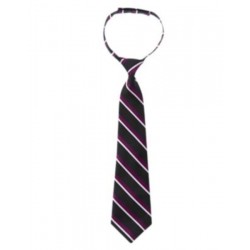 PLUM PARTY BLACK PURPLE & WHITE STRIPE TIE 0 12 24 2 3 4 5 NWT