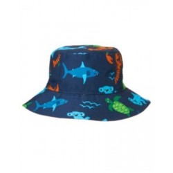 SWIM SHOP SEA ANIMALS A/O REVERSIBLE SUN HAT 6 12 24 2T 3T 4T 5T NWT-OT