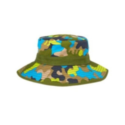 DINO DAY CAMP GREEN CAMOUFLAGE DINO SUN HAT 6 12 24 2 3 4 5 NWT-OT