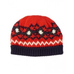 KING OF COOL RED FAIR ISLE LINED SWEATER HAT 7 8 10 12 NWT