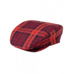 BIKE BRIGADE RED N NAVY PLAID DRESSY DRIVING CAP HAT 5 6 7 8 10 12 NWT