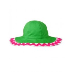 ISLAND LILY GREEN w/ PINK RIC RAC SUN HAT 3 4 5 7 8 9 NWT-OT