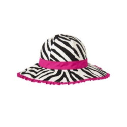 WILD FOR ZEBRA SKIN PRINTED SUN HAT 3 4 5 7 8 9 10 NWT-OT