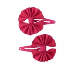 FRIENDSHIP CAMP FUSCHIA SNAIL BOW HAIR BARRETTES 2-ct NWT