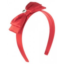 FRIENDSHIP CAMP RED GEM STUDDED BOW HEADBAND NWT-OT