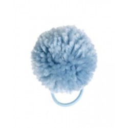 MERRY & BRIGHT BLUE POM POM PONYTAIL HOLDER