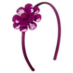 WILD FOR ZEBRA PLUM GEM FLOWER HEADBAND NWT-OT