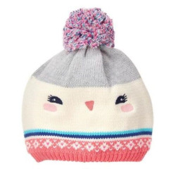 ENCHANTED WINTER PENGUIN FAIR ISLE POM SWEATER BEANIE HAT 6 12 24 2 3 4