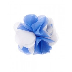 BUTTERFLY BATIK WHITE & LIGHT BLUE FLOWER HAIR CLIP BARRETTE 1-CT NWT