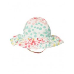 SWIM SHOP CONFETTI DOT BRIM SUN HAT 6 12 24 2T 3T 4T 5T NWT