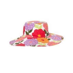 SWIM SHOP MULTI COLOR FLOWER PRINT SUN HAT 3 4 5 7 8 9 NWT