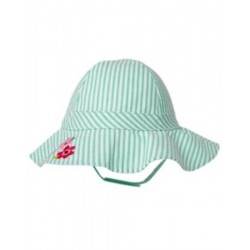 ISLAND HOPPER GREEN SEERSUCKER N FLOWER SUN HAT 6 12 4 5 NWT