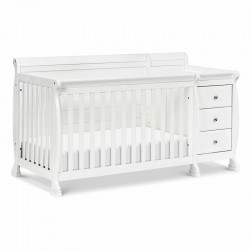 DaVinci Kalani Traditional Wood 4-in-1 Convertible Crib & Changer in White