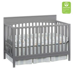 Oxford Baby Harper 4-In-1 Convertible Crib, Dove Gray, GREENGUARD Gold Certified