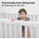 4Pcs Quilted Standard Crib Rail Cover Protector Safe Teething Guard Wrap White