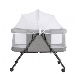 1Bedside Crib 3 in 1 Baby Bassinet Cradle Adjustable Foldable Travel Cot